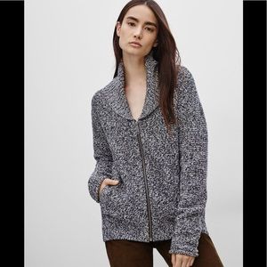 Aritzia Telluride Wool Zip Up Sweater